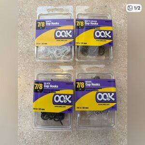 Cup Hooks White, Black, Brass & Nickel (Wind Chimes/Sun Catchers)